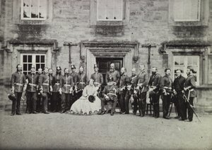 Queen Victoria and Army officers, from the collection of Col. Philip S Newton, 1860 by English Photographer